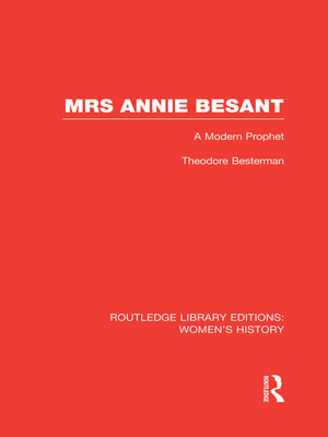 cover image of Mrs Annie Besant